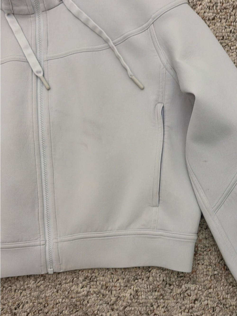 lululemon athletica Light Blue/Green Cropped scuba Hoodie Jacket - Picture 7 of 8